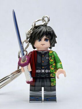Demon Slayer Giyu Tomioka Custom Minifigure Keychain